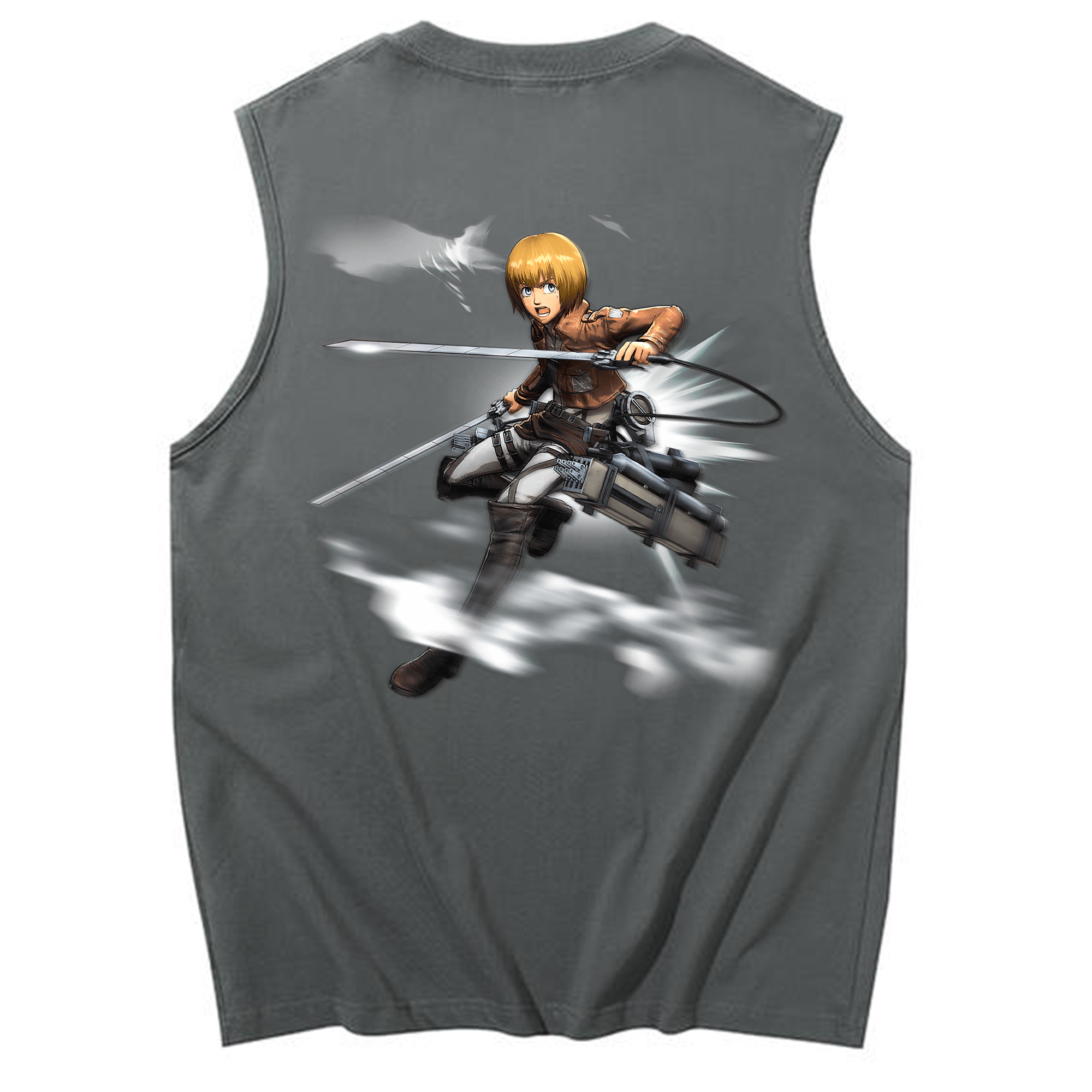 （画像用） 進撃の巨人 アルミン·アルレルト Attack on Titan Armin Arlert コットン100％タンクトップ（背面プリント）